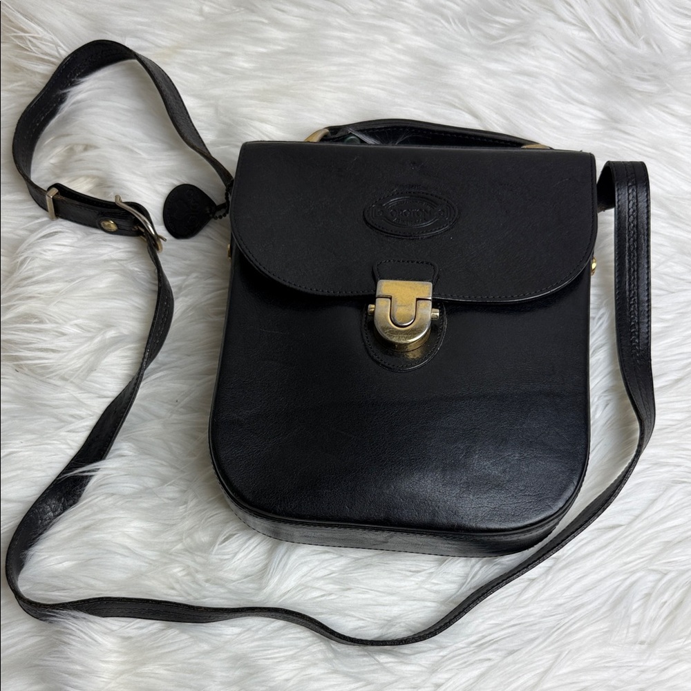 Orton Black Leather Crossbody Bag